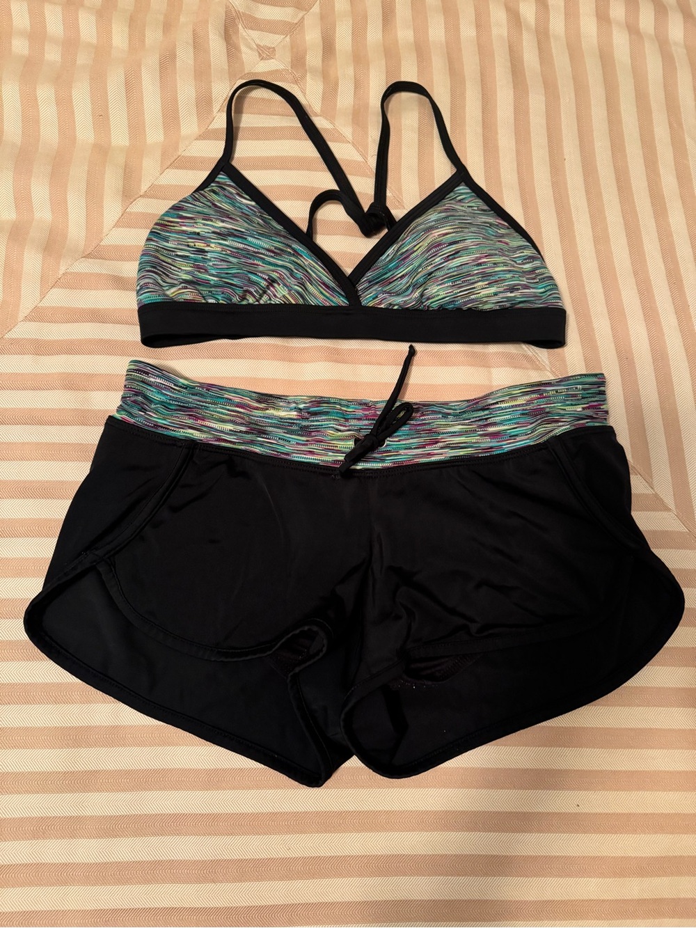Athleta Bikini Top & Board Shorts Swim Set